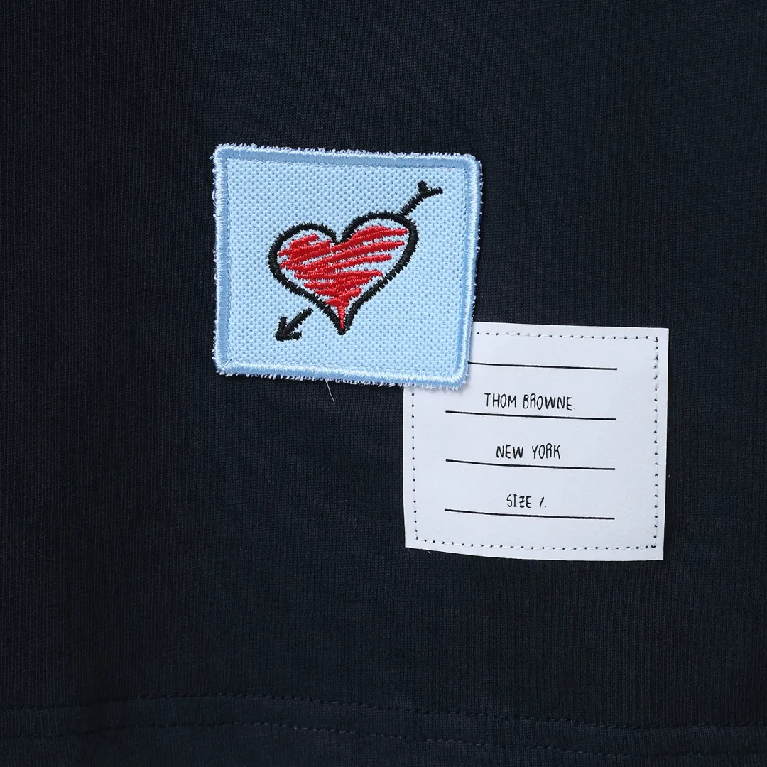 P 105TB # ：T 012A（TB T ） THOM BROWNE TB T 230 Quality + Authentic + Same Style Size：0/1/2/3/4 ：White/Navy Blue